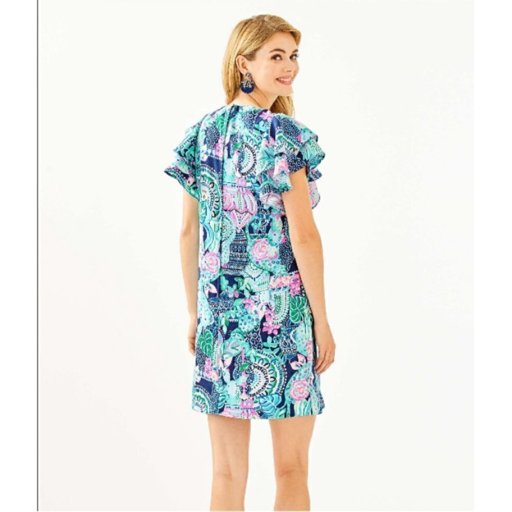 💕LILLY PULITZER Kathie Dress Lookin Sharp 00 NWT - Picture 6 of 16